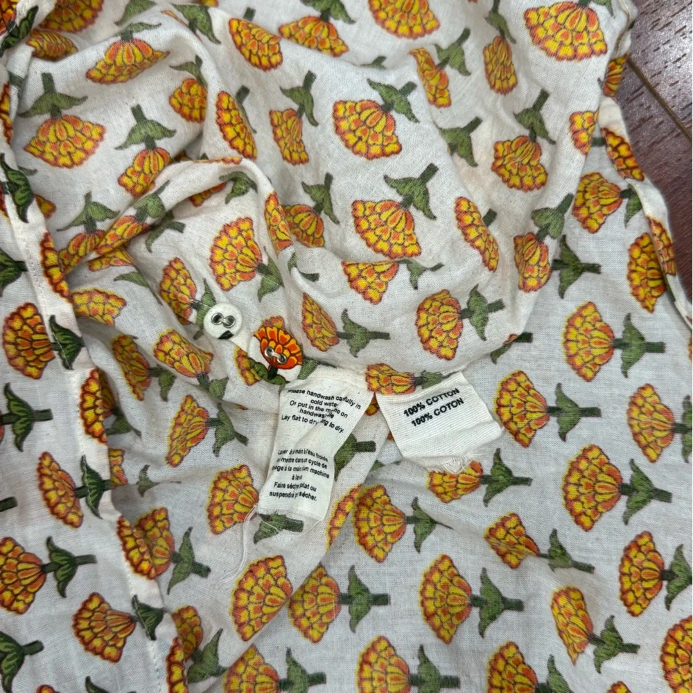 ISH Orange Floral Women's Blouse - Picture 7 of 7